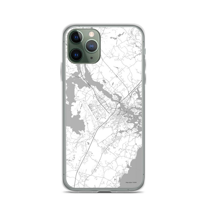 Custom Portsmouth New Hampshire Map Phone Case in Classic
