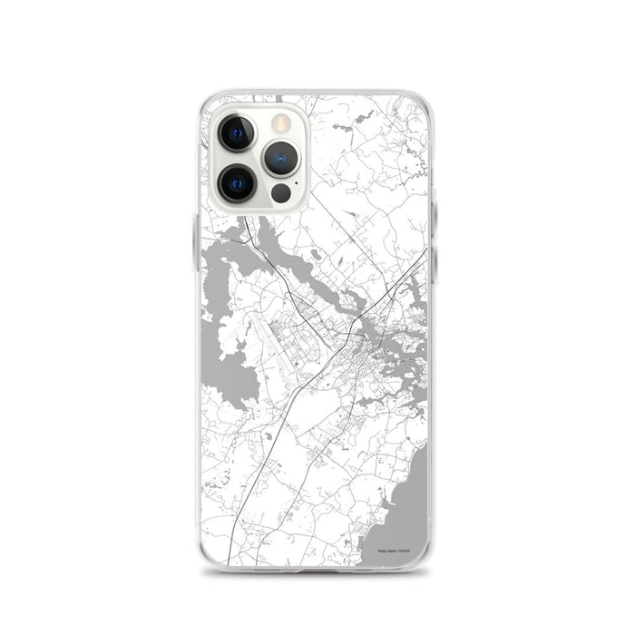 Custom Portsmouth New Hampshire Map iPhone 12 Pro Phone Case in Classic