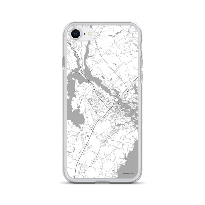 Custom Portsmouth New Hampshire Map iPhone SE Phone Case in Classic