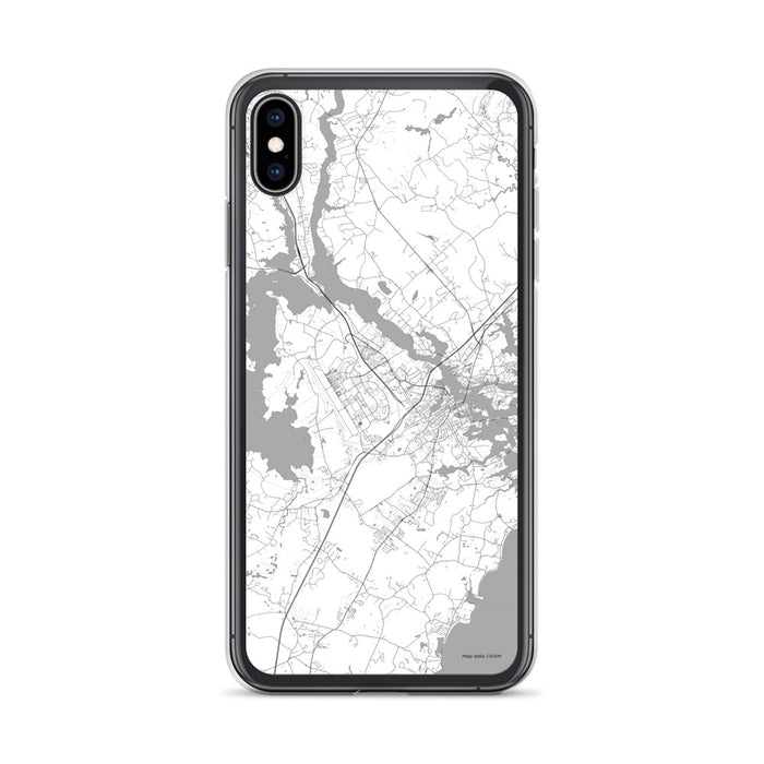 Custom Portsmouth New Hampshire Map Phone Case in Classic
