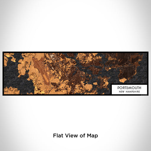 Flat View of Map Custom Portsmouth New Hampshire Map Enamel Mug in Ember