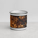 Front View Custom Portsmouth New Hampshire Map Enamel Mug in Ember