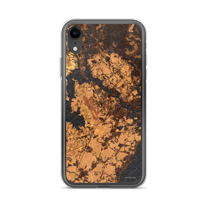 Custom Portsmouth New Hampshire Map Phone Case in Ember