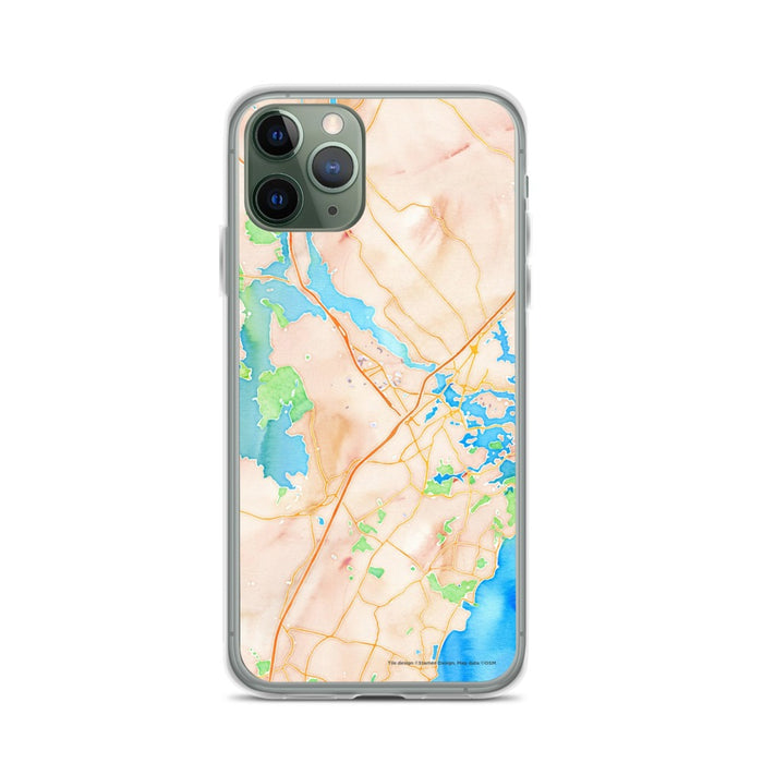 Custom Portsmouth New Hampshire Map Phone Case in Watercolor