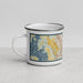 Left View Custom Portsmouth New Hampshire Map Enamel Mug in Woodblock