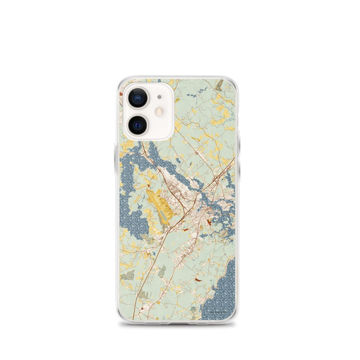 Custom Portsmouth New Hampshire Map iPhone 12 mini Phone Case in Woodblock