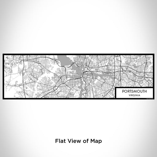 Flat View of Map Custom Portsmouth Virginia Map Enamel Mug in Classic