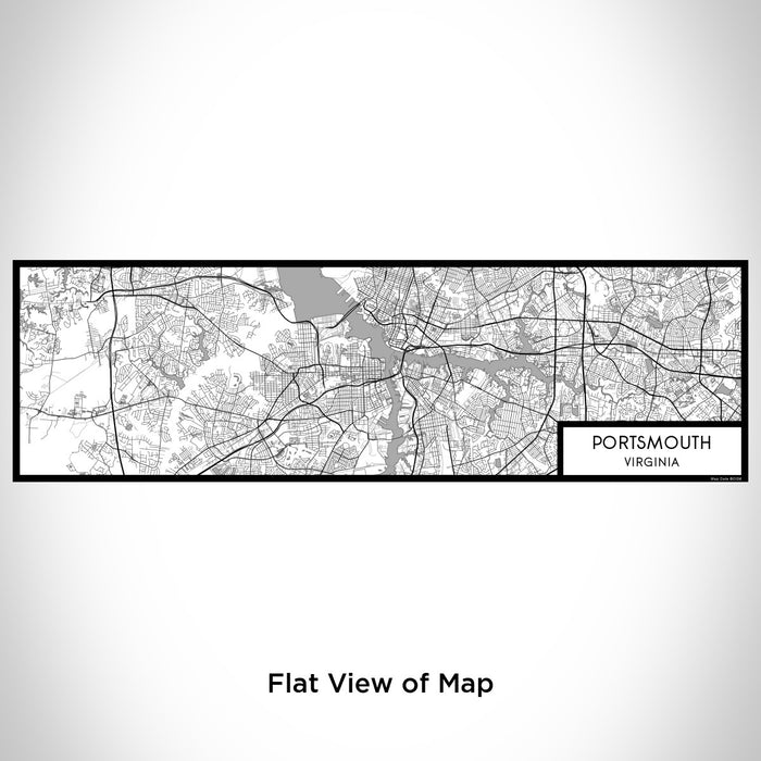 Flat View of Map Custom Portsmouth Virginia Map Enamel Mug in Classic