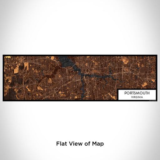 Flat View of Map Custom Portsmouth Virginia Map Enamel Mug in Ember