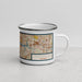Right View Custom Portsmouth Virginia Map Enamel Mug in Woodblock