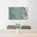 24x36 Port St. Lucie Florida Map Print Lanscape Orientation in Afternoon Style Behind 2 Chairs Table and Potted Plant