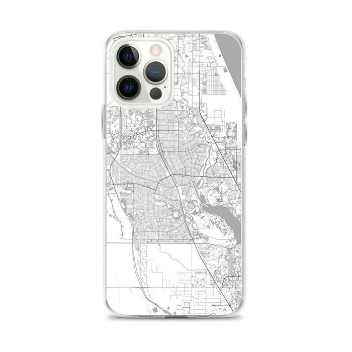 Custom Port St. Lucie Florida Map iPhone 12 Pro Max Phone Case in Classic