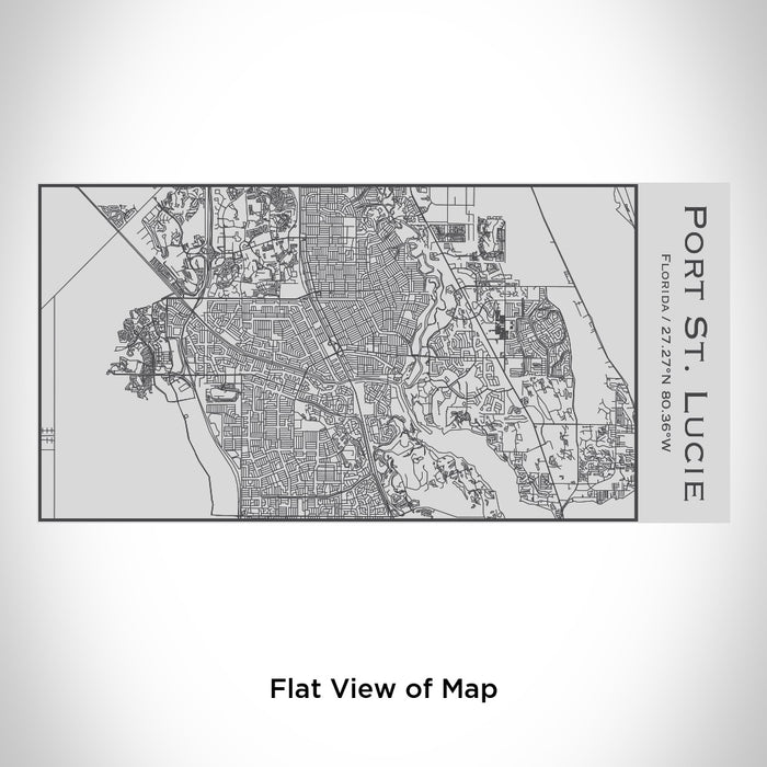 Rendered View of Port St. Lucie Florida Map Engraving on 17oz Stainless Steel Insulated Cola Bottle