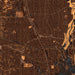 Port St. Lucie Florida Map Print in Ember Style Zoomed In Close Up Showing Details