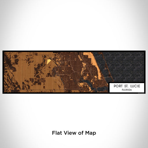 Flat View of Map Custom Port St. Lucie Florida Map Enamel Mug in Ember