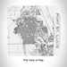 Rendered View of Port St. Lucie Florida Map Engraving on 17oz Stainless Steel Insulated Tumbler in White