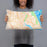 Person holding 20x12 Custom Port St. Lucie Florida Map Throw Pillow in Watercolor