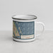 Right View Custom Port St. Lucie Florida Map Enamel Mug in Woodblock