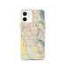 Custom Port St. Lucie Florida Map iPhone 12 Phone Case in Woodblock
