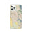 Custom Port St. Lucie Florida Map iPhone 12 Pro Phone Case in Woodblock