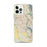 Custom Port St. Lucie Florida Map iPhone 12 Pro Max Phone Case in Woodblock