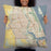 Person holding 22x22 Custom Port St. Lucie Florida Map Throw Pillow in Woodblock