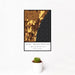 12x18 Port Washington Wisconsin Map Print Portrait Orientation in Ember Style With Small Cactus Plant in White Planter