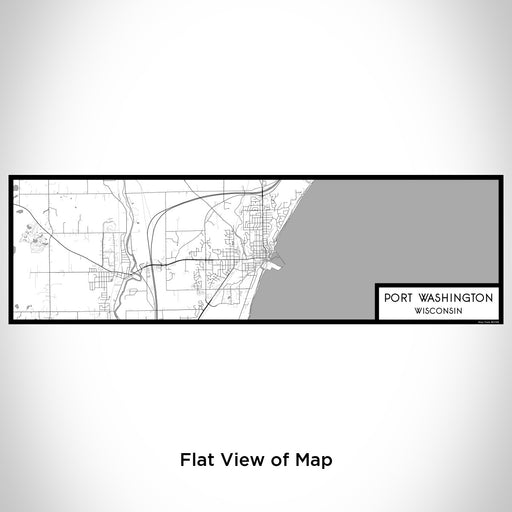 Flat View of Map Custom Port Washington Wisconsin Map Enamel Mug in Classic