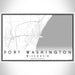 Port Washington Wisconsin Map Print Landscape Orientation in Classic Style With Shaded Background
