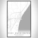 Port Washington Wisconsin Map Print Portrait Orientation in Classic Style With Shaded Background