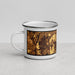 Left View Custom Port Washington Wisconsin Map Enamel Mug in Ember