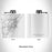 Rendered View of Port Washington Wisconsin Map Engraving on 6oz Stainless Steel Flask in White