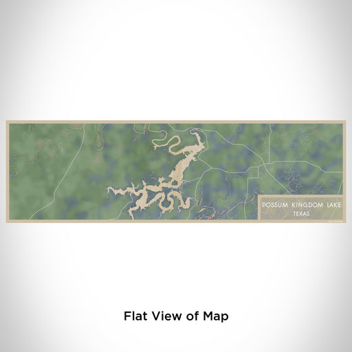 Flat View of Map Custom Possum Kingdom Lake Texas Map Enamel Mug in Afternoon