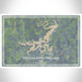 Possum Kingdom Lake Texas Map Print Landscape Orientation in Afternoon Style With Shaded Background