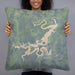 Person holding 22x22 Custom Possum Kingdom Lake Texas Map Throw Pillow in Afternoon