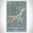 Possum Kingdom Lake Texas Map Print Portrait Orientation in Afternoon Style With Shaded Background