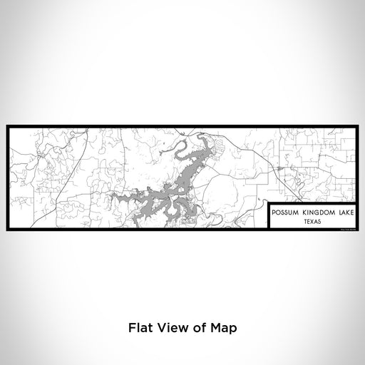 Flat View of Map Custom Possum Kingdom Lake Texas Map Enamel Mug in Classic
