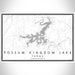 Possum Kingdom Lake Texas Map Print Landscape Orientation in Classic Style With Shaded Background