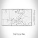 Rendered View of Possum Kingdom Lake Texas Map Engraving on 17oz Stainless Steel Insulated Cola Bottle in White