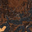 Possum Kingdom Lake Texas Map Print in Ember Style Zoomed In Close Up Showing Details