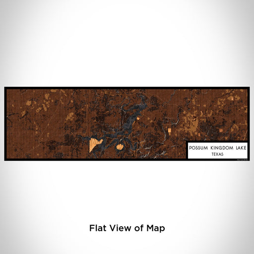 Flat View of Map Custom Possum Kingdom Lake Texas Map Enamel Mug in Ember