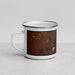 Left View Custom Possum Kingdom Lake Texas Map Enamel Mug in Ember