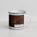 Right View Custom Possum Kingdom Lake Texas Map Enamel Mug in Ember
