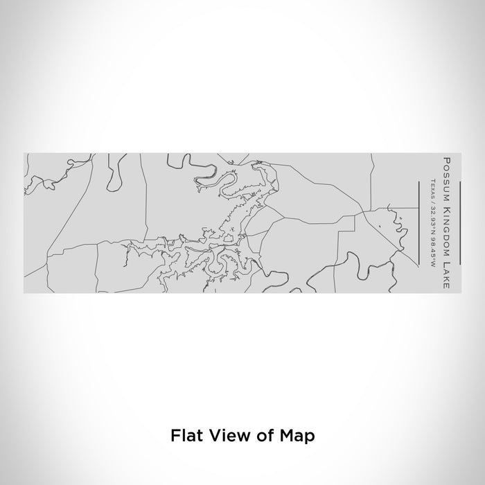 Rendered View of Possum Kingdom Lake Texas Map Engraving on 10oz Stainless Steel Insulated Cup with Sipping Lid