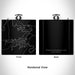 Rendered View of Possum Kingdom Lake Texas Map Engraving on 6oz Stainless Steel Flask in Black