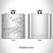 Rendered View of Possum Kingdom Lake Texas Map Engraving on 6oz Stainless Steel Flask