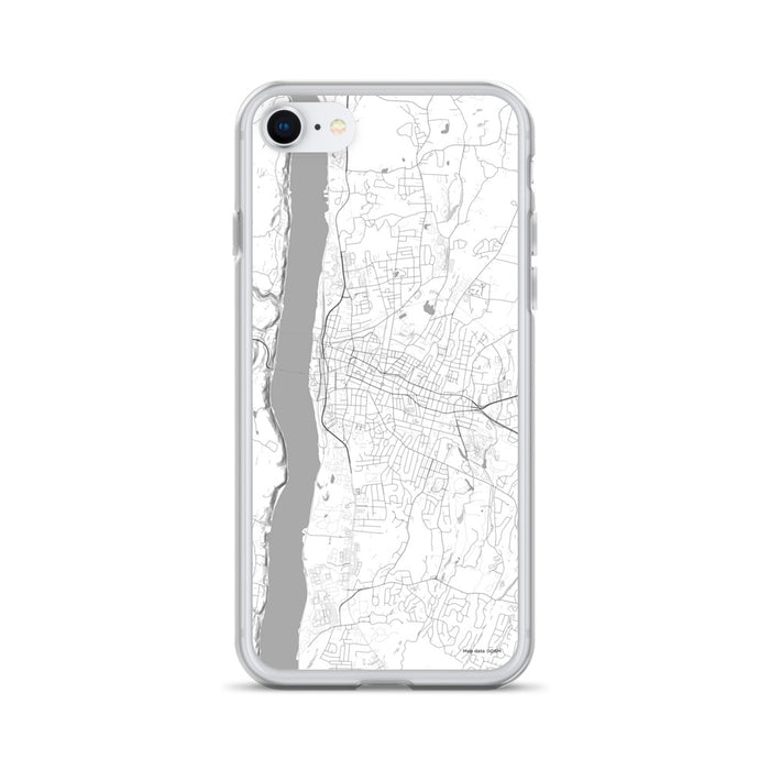 Custom Poughkeepsie New York Map Phone Case in Classic