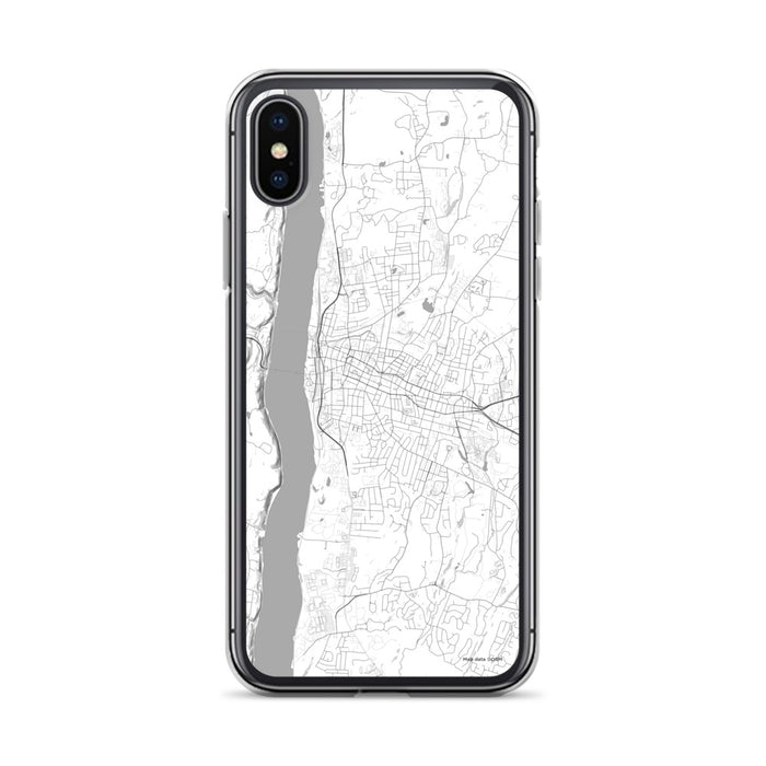 Custom Poughkeepsie New York Map Phone Case in Classic