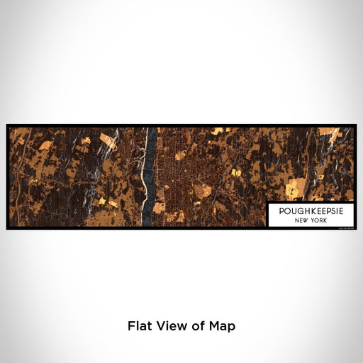 Flat View of Map Custom Poughkeepsie New York Map Enamel Mug in Ember