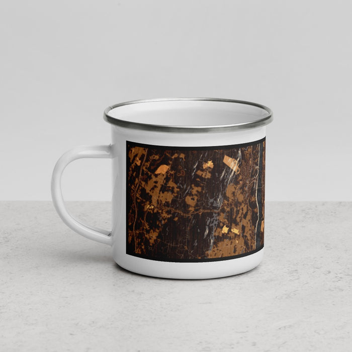Left View Custom Poughkeepsie New York Map Enamel Mug in Ember